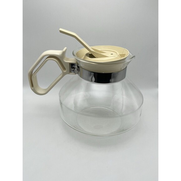 RARE Vintage Gemco Great American Whistling Glass Kettle with Special Warmer - Picture 7 of 7